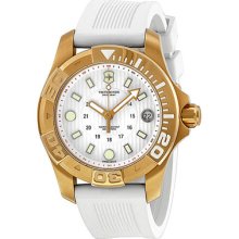 Victorinox Swiss Army Dive Master 500 Midsize White Dial White Rubber Ladies