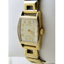 Vintage Hamilton Wrist Watch Austin Model 17 Jewels Gold Fill Case1949 Era 634