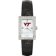 Virginia Tech Hokies Women's Allure Watch with Black Leather Strap