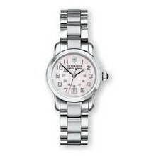 Vivante Watch W/ Small Pink Mother Of Pearl Dial & Stainless Steel Bracelet