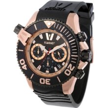 Vuarnet H2O Gent Men's Watch with Black Rubber Band and Rose Gold Case