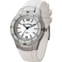 Watch Creations Ladies` White Hot Watch W/ Rubber Strap