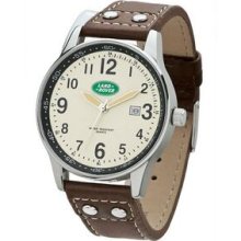 Watch Creations Unisex Retro Brown Leather Watch with Large Dial Promotional