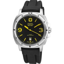 Wenger Men's Expedition Black Dial Yellow Accent Watch (Yellow Accents)