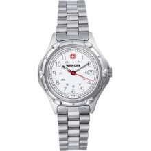 Wenger Women's Standard Issue White Dial Stainless Steel Bracelet Watch