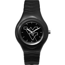 West Virginia University Watch - Shadow Edition with Black PU Rubber Bracelet