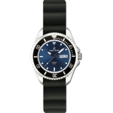 Women Sartego SPQ93-R Quartz Blue Dial Dive Watch Rubber
