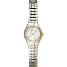 Womenandapos;s Two Tone Stainless Steel White Dial Expansion Watch