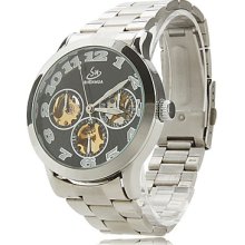 Women's Alloy Analog Mechanical Wrist Watch 9269 (Silver)