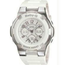 Women's Baby-G Analog Digital White Resin