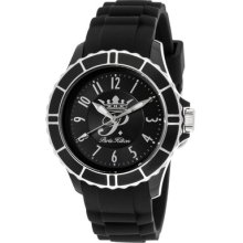 Women's Flirt Round Watch - Case/Strap Color: Black/Black, Dial/M ...