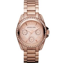 Women's Michael Kors Mini-Size Blair Multi-Function Glitz Watch, Rose