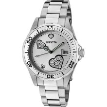Women's Pro Diver White Crystal Silver Dial Stainless Steel ...