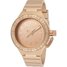 Women's Rose Gold Dial Rose Gold Polyurethane ...