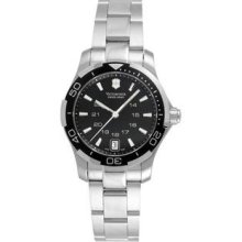 Women's Victorinox Stainless Steel Alliance Sport Black Dial Quartz