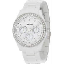 Women's White Quartz Chronograph Stella Day and Date Display White Dia