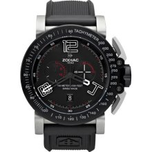 Zodiac ZO8552 Watch Adventure Mens - Black Dial Stainless Steel Case Swiss Quartz Movement