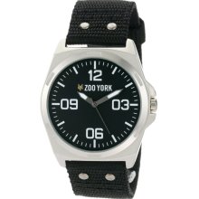 Zoo York Men's Black Dial Black Canvas Strap Quartz Watch ZY1040