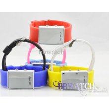 30pcs Led Mirror Digital Light Up Watch Silicone Strap Rectangle Dig