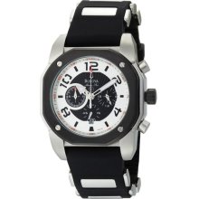 $425 New BULOVA Marine Star Chronograph Mens Quartz Steel Watch Black Rubber