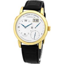 A. Lange & Sohne Lange 1 18k Yellow Gold Silver Dial Power Reserve Lange One