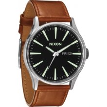 A105-2037 Nixon Mens Sentry Black Saddle Watch