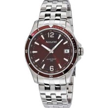 Accurist Mens Stainless Steel, Core, Brown Dial, Date Display MB923BR Watch