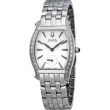 Accutron By Bulova Saleya White Dial Diamond Bezel Ladies Watch 63r005