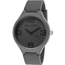 Activa Watches Men's Grey Dial Grey Polyurethane Grey Polyurethane Gr