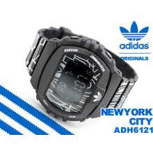 Adidas Mens Lcd Digital Punch Mirror Black Watch Adh6121