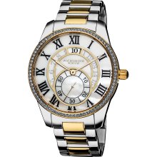 Akribos XXIV Men's Mother of Pearl Crystal Stainless Steel Bracelet Watch (Two-tone)