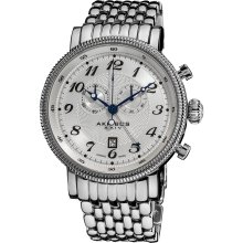 Akribos XXIV Men's Swiss Collection Stainless Steel Bracelet Chronograph Watch (Silver-tone)