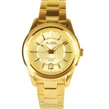 Alba Gold Plated Sapphire Sports Quartz Watch AXHL06X1