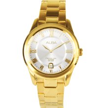 Alba Mens Gold Plated Sapphire Sports Quartz Watch AXHL08X1