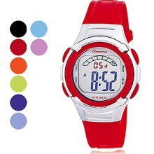 And Women's Chronograph Water Resistant PU Digital Automatic Sport Watches (Assorted Color)