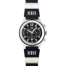 Andrew Marc Men's Heritage Scuba Stainless Steel Case With Black S...