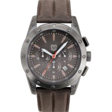 Andrew Marc Watches 'Heritage Racer' Round Leather Strap Watch