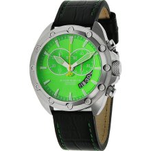 Android Men's 'Concept T2' Chronograph Leather Strap Watch (Green)