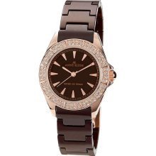 Anne Klein Brown Ceramic Ladies Watch 10-9682rgbn Customer Return In Originalpkg