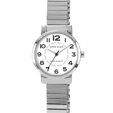 Anne Klein Round Expandable Bracelet Watch, 26mm Silver