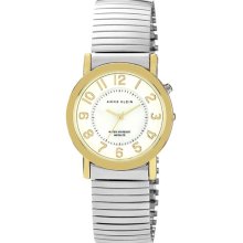 Anne Klein Round Expandable Bracelet Watch, 35mm Silver/ Gold