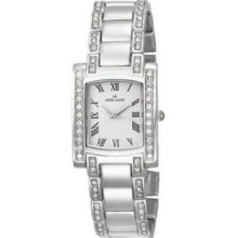 Anne Klein Women's 10-7127SVSV Silver Stainless-Steel Quartz Watch with Silver Dial