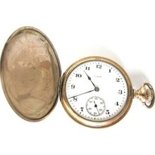 Antique 10k Goldfilled Elgin Pocket Watch,fahy Hunter Case,size 16,run