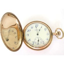 Antique 10k Goldfilled Waltham Pocket Watch,12s,17j,hunter Case,runs