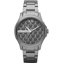 Armani Exchange Ax5203 Stainless Steel Crystal Quilted Dial Ladies Watch