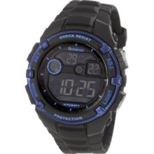 Armitron Men's 40/8240blu Black Resin Metalic Blue Bezel Chronograph Watch