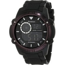 Armitron Men's 40/8257blk Chronograph Black Resin Digital Watch Wrist