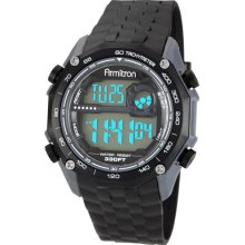 Armitron Men's Chronograph Digital Watch With Gray Case, Black Resin