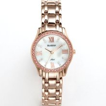 Armitron Now Rose Gold Tone Mother-Of-Pearl And Crystal Watch - Made
