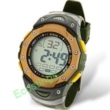 Army Green Digital Multifunction Water Resistant Sports Men's Watch